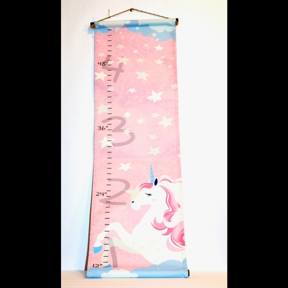 CANVAS UNICORN GROWTH CHART HANGING NWT - Picture 6 of 14
